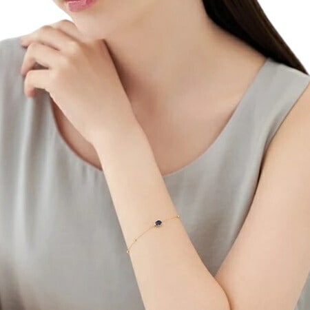 4cd516875【送料無料】【ラッピング無料】ヨンドシー 4℃ K18イエローゴールド ブレスレット サファイア ブランド 正規品 新品 ギフト プレゼント 人気 おすすめ 誕生日 記念日 クリス