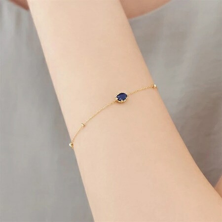 4cd516875【送料無料】【ラッピング無料】ヨンドシー 4℃ K18イエローゴールド ブレスレット サファイア ブランド 正規品 新品 ギフト プレゼント 人気 おすすめ 誕生日 記念日 クリス