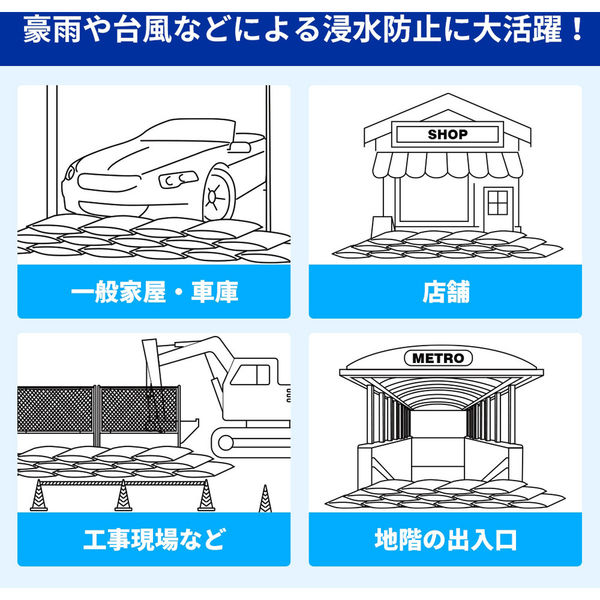 （まとめ買い）小林薬品 RABLISS 緊急簡易土のう 10枚入 KO375 [x3]