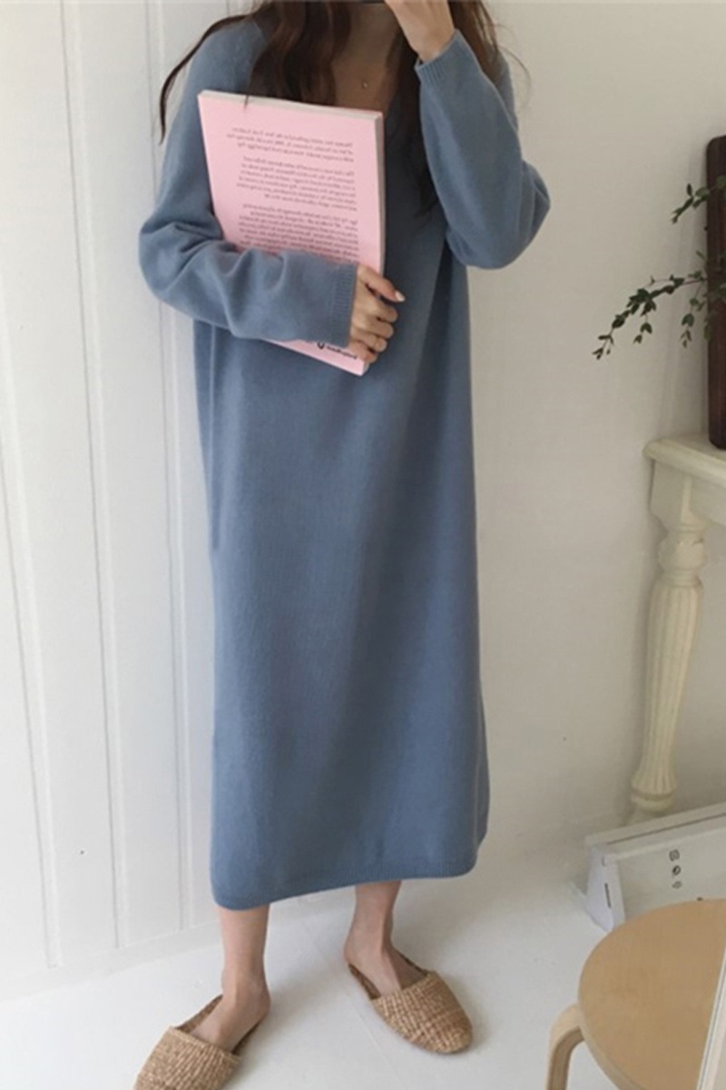 カシュクールワンピース レディース ニットセーターロングワンピース ニットワンピース ニットワン