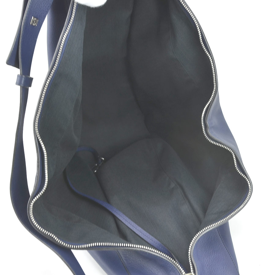 ロエベ LOEWE ハンドバッグ ショルダーバッグ ハンモック レザー ネイビー シルバー レディース e59236g