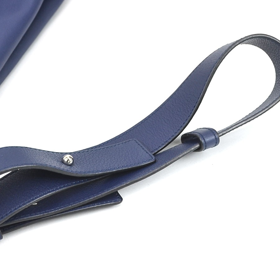ロエベ LOEWE ハンドバッグ ショルダーバッグ ハンモック レザー ネイビー シルバー レディース e59236g