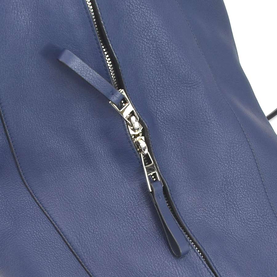 ロエベ LOEWE ハンドバッグ ショルダーバッグ ハンモック レザー ネイビー シルバー レディース e59236g