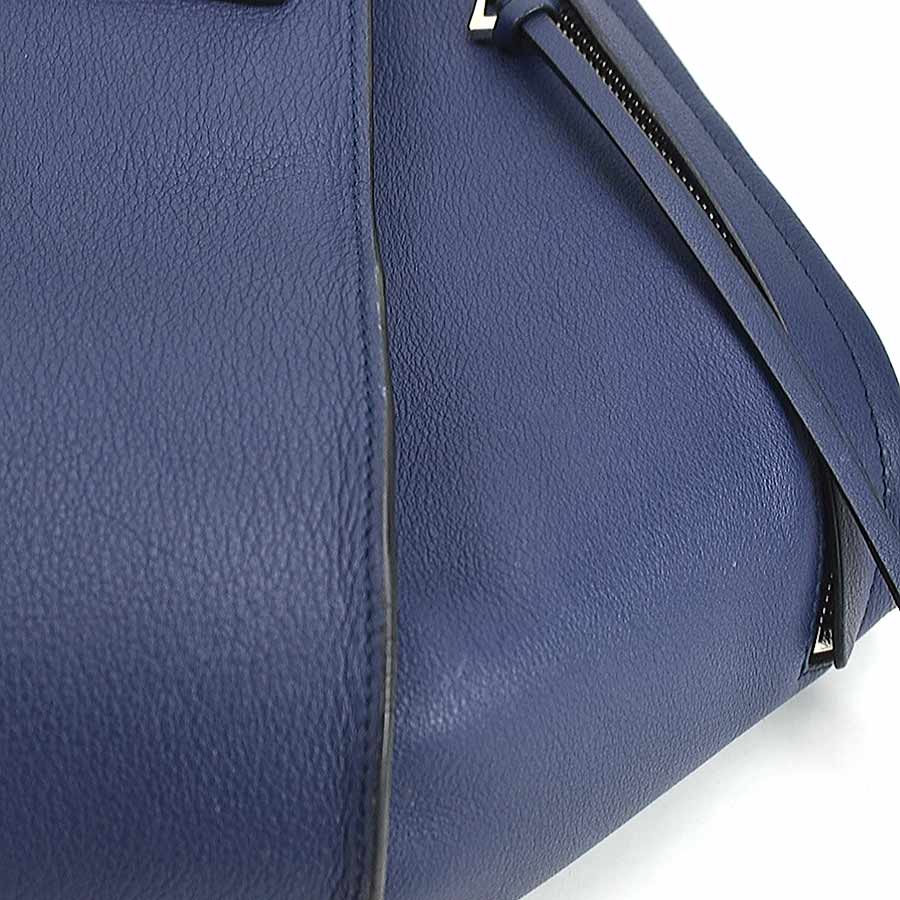 ロエベ LOEWE ハンドバッグ ショルダーバッグ ハンモック レザー ネイビー シルバー レディース e59236g