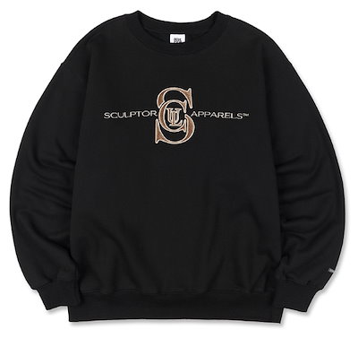 SCULPTOR APPAREL 黒 トレーナー SCULPTOR（スカルプター）の「【日本限定アイテム】SATIN