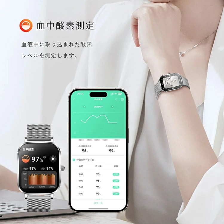 2025/新発売 スマートウォッチ レディース 日本製センサー 腕時計 通話機能 ブレスレット 着信通知 血中酸素 1.75インチ 心拍計 LINE Twitter SNS 運動データ iphone 2025/新発売 スマートウォッチ レディース 日本製センサー 腕時計 通話機能 ブレスレット 着信通知 血中酸素 1.75インチ 心拍計 LINE Twitter SNS 運動データ iphone