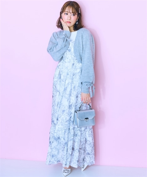 ニット 大きいサイズ ニットアームボレロ marun ニット 大きいサイズ ニットアームボレロ marun