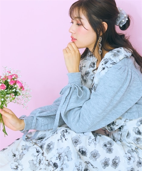 ニット 大きいサイズ ニットアームボレロ marun ニット 大きいサイズ ニットアームボレロ marun