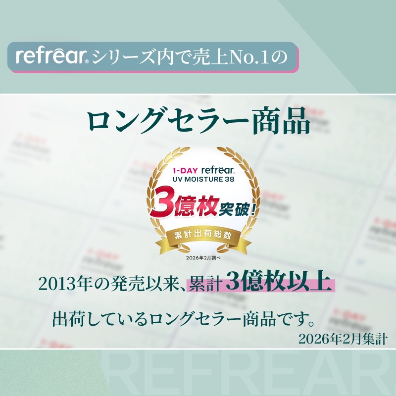 1day Refrear UV Moisture 38 ワンデーリフレア UV モイスチャー38 【30枚入】 12箱 コンタクトレンズ_3