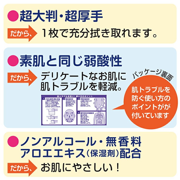 【12個セット】アクティ からだふきタオル 超大判超厚手タイプ 30枚 アクティ (D) メガ割