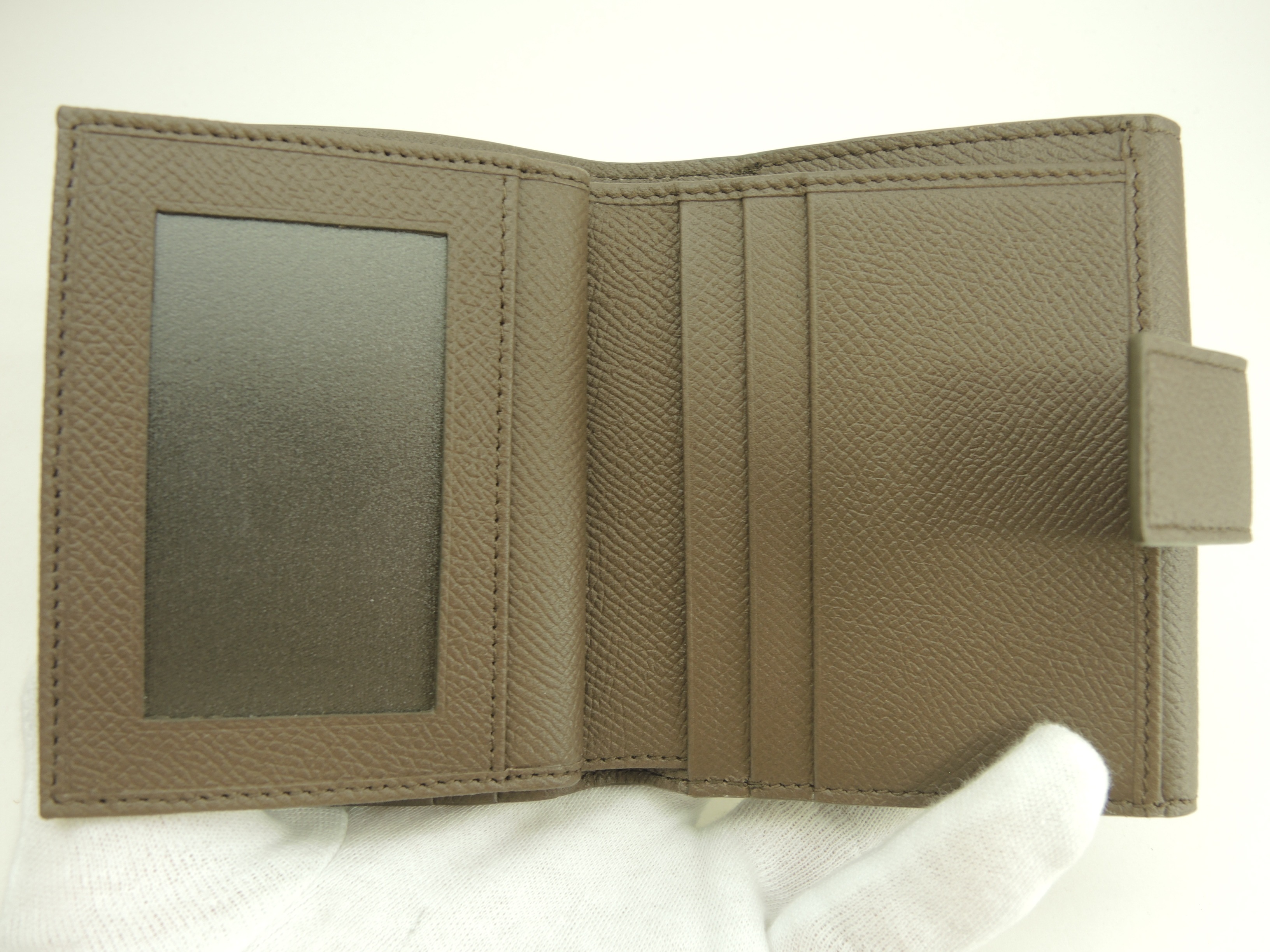 コンパクトウォレット ヴァラリボン レザー灰 2折財布 未使用@IY-22A926 コンパクトウォレット ヴァラリボン レザー灰 2折財布 未使用@IY-22A926