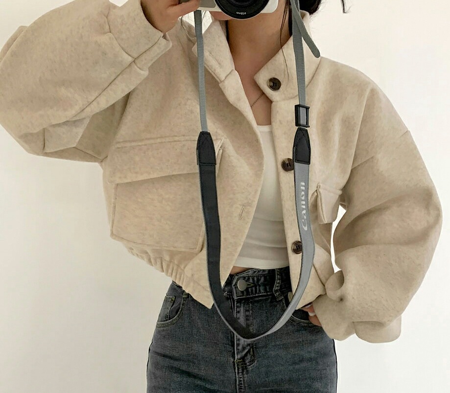 [メガ割りSALE]ハイネックフラップポケットジャケット・p345039