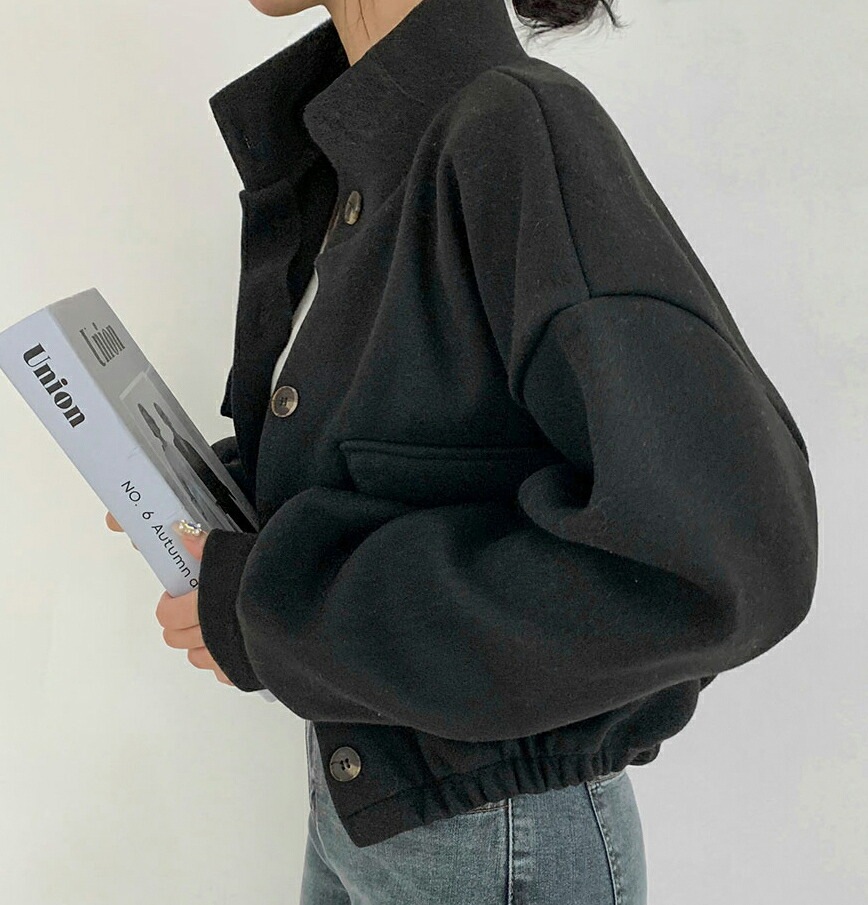 [メガ割りSALE]ハイネックフラップポケットジャケット・p345039