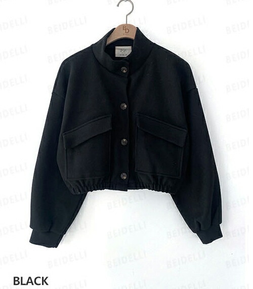 [メガ割りSALE]ハイネックフラップポケットジャケット・p345039