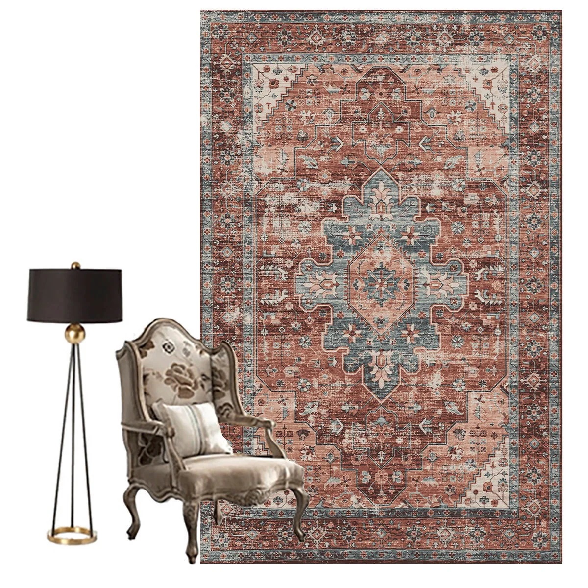 カーペット フラワー じゅうたん ペルシャ絨毯風 160*230 ラグ モダン 絨毯 ラグマット 花柄 北欧風 敷物 おしゃれ フロアマット カーペット フラワー じゅうたん ペルシャ絨毯風 160*230 ラグ モダン 絨毯 ラグマット 花柄 北欧風 敷物 おしゃれ フロアマット