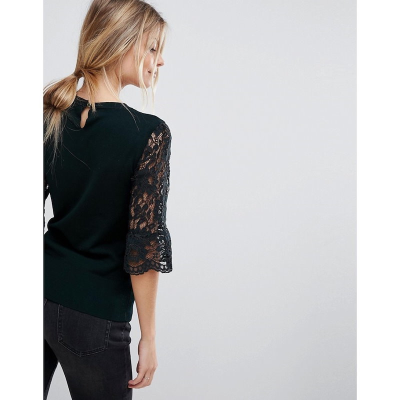 オアシス レディース トップス【Oasis Lace And Broderie Top】Teal green オアシス レディース トップス【Oasis Lace And Broderie Top】Teal green