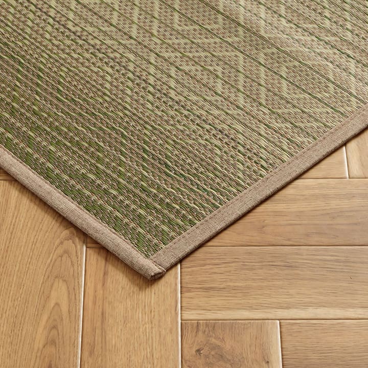 NSナセル い草 い草ラグ カーペット ダイヤ柄 ヴィンテージ エスニック柄 和室 リビング 滑り止め お手入れ簡単 夏 抗菌防臭 調湿 消臭 空気G9808188