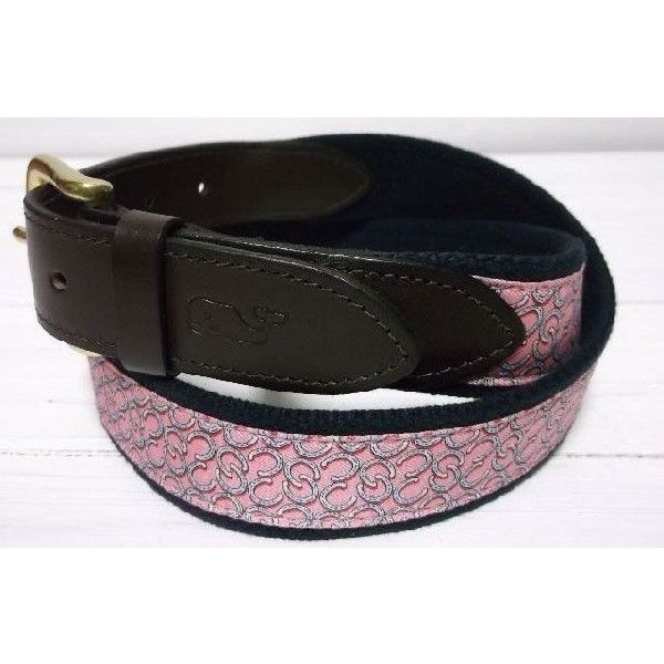 ヴィニヤードヴァインズ 本革製 レザー 布ベルト アメリカ製 ピンク vineyard vines VV4-010 ヴィニヤードヴァインズ 本革製 レザー 布ベルト アメリカ製 ピンク vineyard vines VV4-010