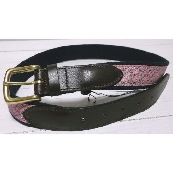 ヴィニヤードヴァインズ 本革製 レザー 布ベルト アメリカ製 ピンク vineyard vines VV4-010 ヴィニヤードヴァインズ 本革製 レザー 布ベルト アメリカ製 ピンク vineyard vines VV4-010