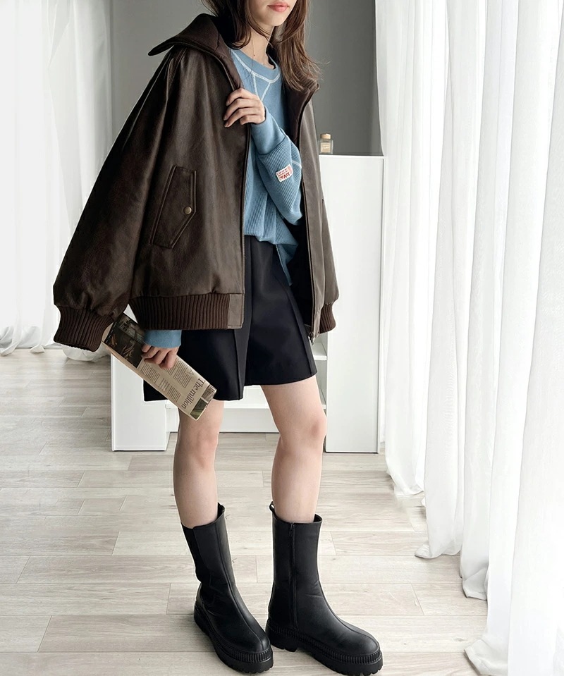 javaジャバコラボ トップス アウター レディース リブタートル フェイクレザー ジャケット 男女兼用 ユニセックス メンズ ゆったり ビッグシルエット レイヤード ロングシーズン 大きいサイズ javaジャバコラボ トップス アウター レディース リブタートル フェイクレザー ジャケット 男女兼用 ユニセックス メンズ ゆったり ビッグシルエット レイヤード ロングシーズン 大きいサイズ