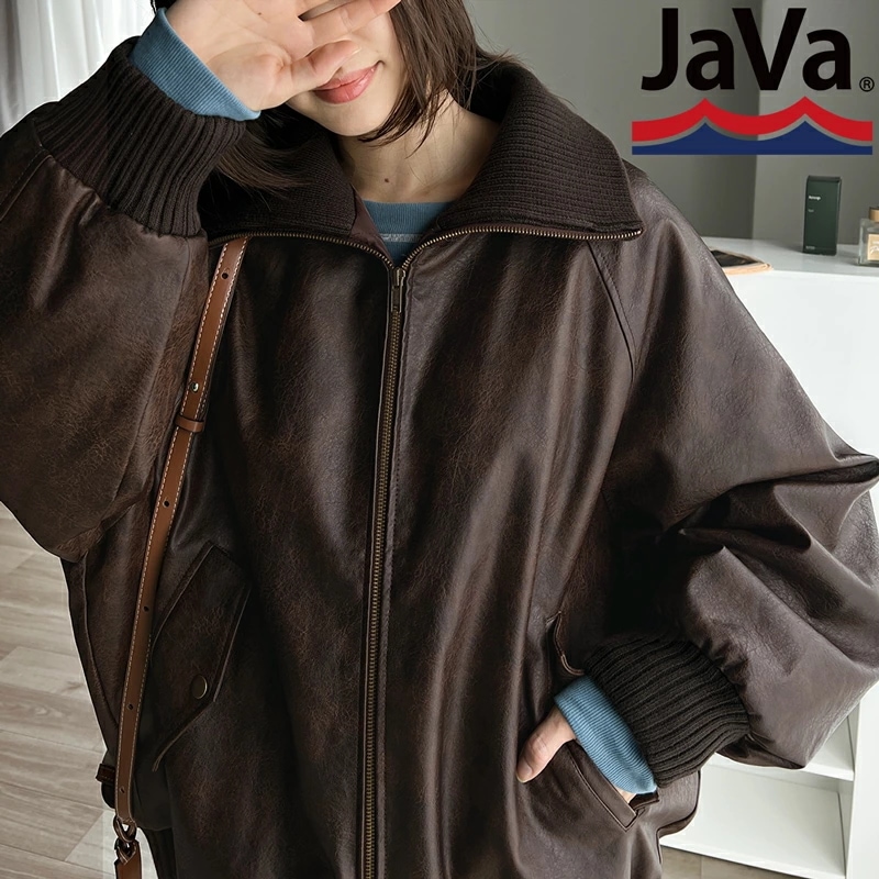 javaジャバコラボ トップス アウター レディース リブタートル フェイクレザー ジャケット 男女兼用 ユニセックス メンズ ゆったり ビッグシルエット レイヤード ロングシーズン 大きいサイズ javaジャバコラボ トップス アウター レディース リブタートル フェイクレザー ジャケット 男女兼用 ユニセックス メンズ ゆったり ビッグシルエット レイヤード ロングシーズン 大きいサイズ