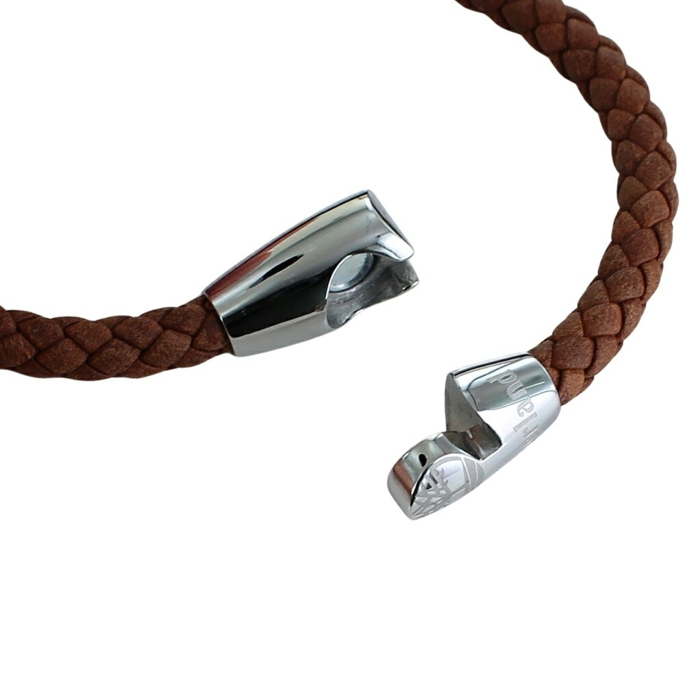 正規品 ティンバーランド ブレスレット メンズ 父の日 編み込みレザー ブラウン シルバー金具 おしゃれ ブランドアクセサリー プレゼント ギフト 男性 彼氏 学生 社会人 TDAGB0001703