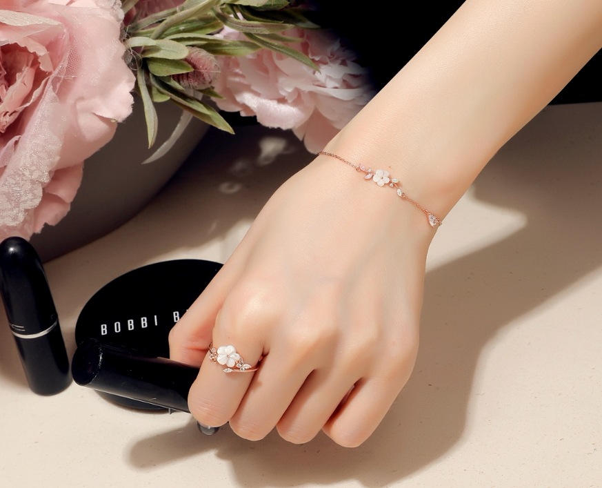 [COSMOCRATS]プリエル フラワー 螺鈿ブレスレット