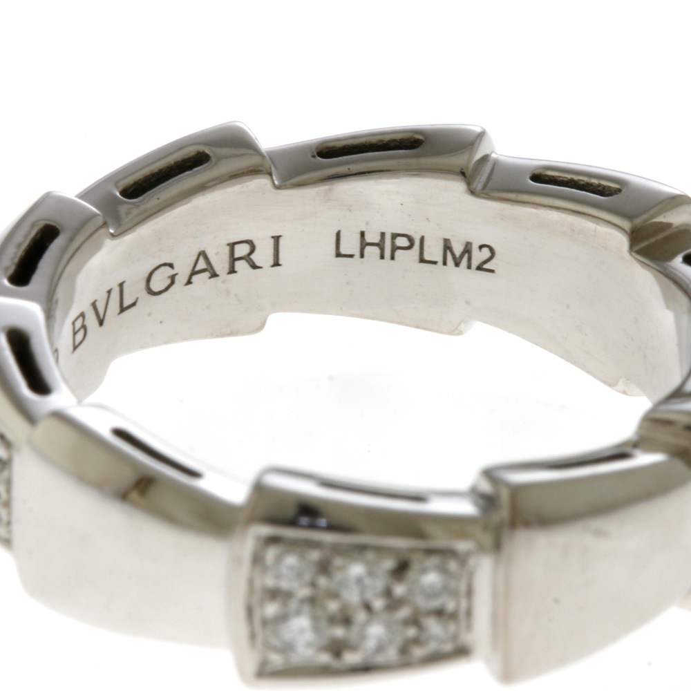 ブルガリ セルペンティ ヴァイパー リング 指輪 9号 18金 K18ホワイトゴールド ダイヤモンド BVLGARI 中古 美品