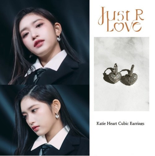 【justLoveR.】Katie Heart Earrings ★ justLoveR ピアス ★2色 Qoo10] justLoveR. 【justLoveR.】 Katie H