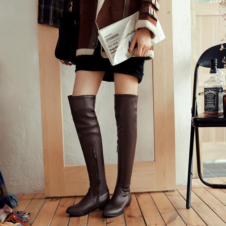 レディースブーツ ニーハイブーツ ジョッキーブーツ ロングブーツ 大きいサイズ 22cm 29cm 長靴 合皮 ロングブーツ ロング丈 秋冬 ローヒール 2.5cm 厚底 黒 ブラック レディースブーツ ニーハイブーツ ジョッキーブーツ ロングブーツ 大きいサイズ 22cm 29cm 長靴 合皮 ロングブーツ ロング丈 秋冬 ローヒール 2.5cm 厚底 黒 ブラック