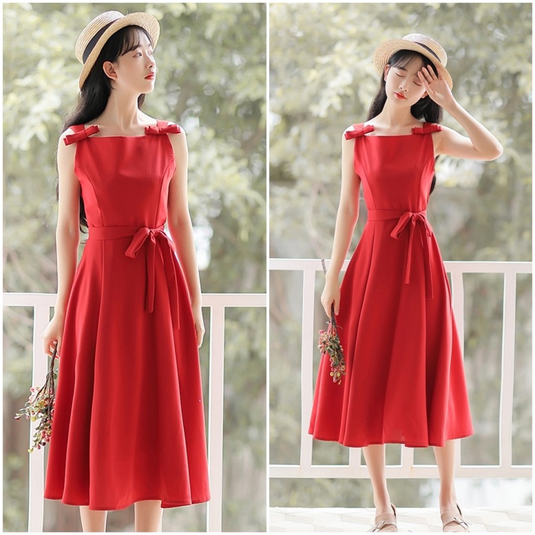 4color レディース 肩りぼん付きノースリーブワンピース ワンピース ドレス dress ワンピ 4color レディース 肩りぼん付きノースリーブワンピース ワンピース ドレス dress ワンピ