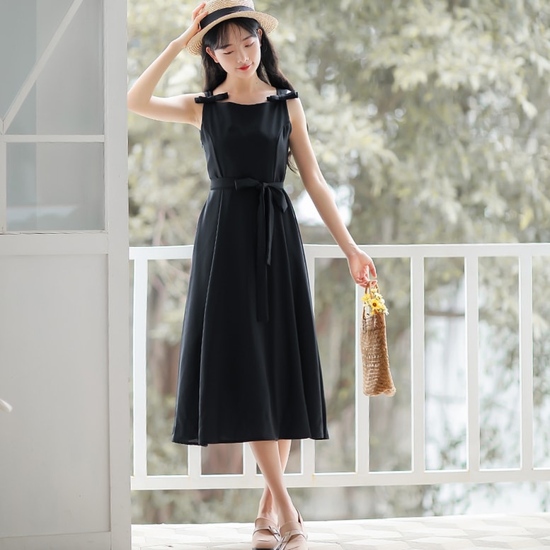 4color レディース 肩りぼん付きノースリーブワンピース ワンピース ドレス dress ワンピ 4color レディース 肩りぼん付きノースリーブワンピース ワンピース ドレス dress ワンピ