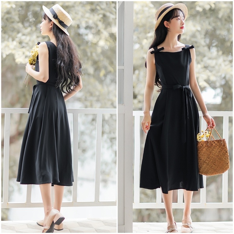 4color レディース 肩りぼん付きノースリーブワンピース ワンピース ドレス dress ワンピ 4color レディース 肩りぼん付きノースリーブワンピース ワンピース ドレス dress ワンピ