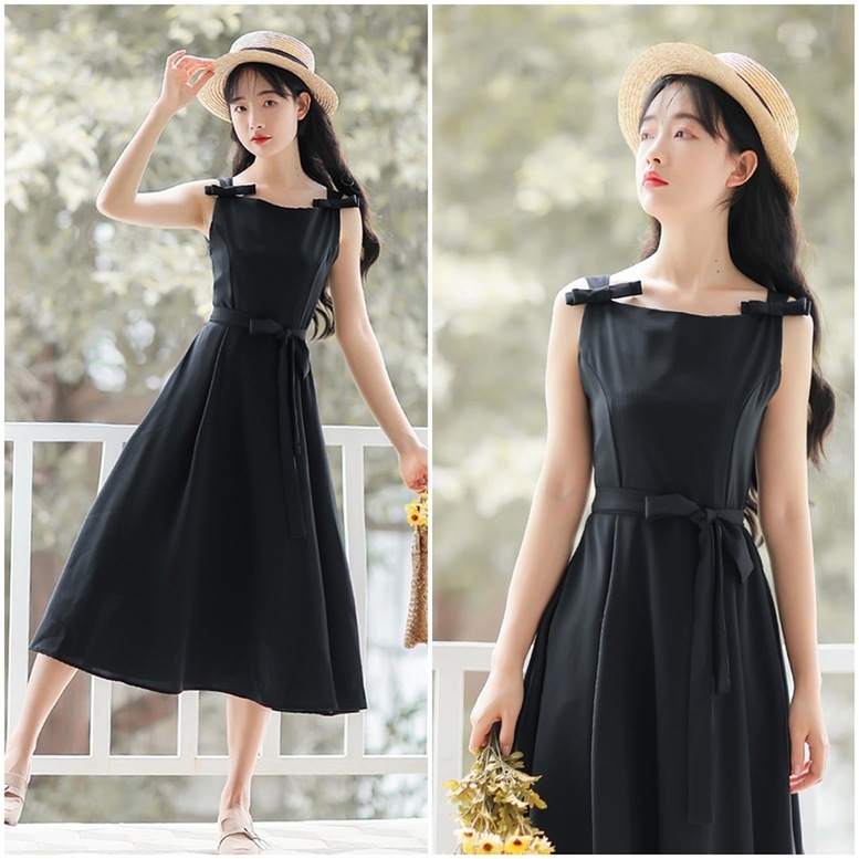 4color レディース 肩りぼん付きノースリーブワンピース ワンピース ドレス dress ワンピ 4color レディース 肩りぼん付きノースリーブワンピース ワンピース ドレス dress ワンピ