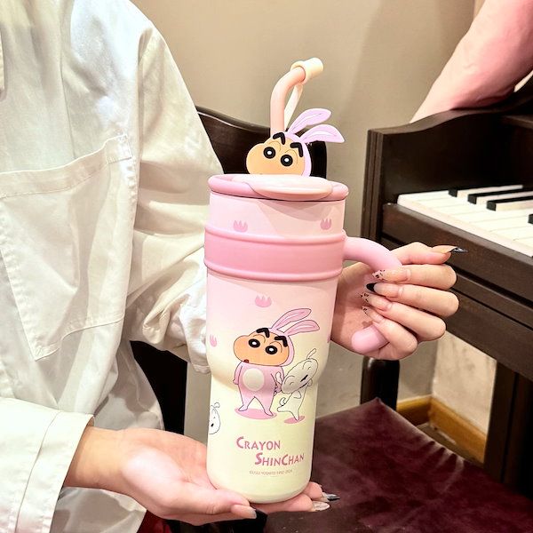 Qoo10] クレヨンしんちゃん ストロー付き タンブ