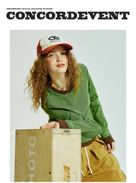 ConE レトロパッチワークスリムフィットトップス長袖Tシャツ ConE レトロパッチワークスリムフィットトップス長袖Tシャツ