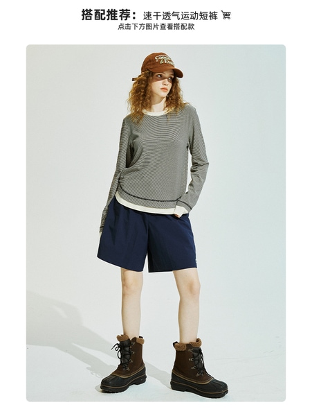 ConE レトロパッチワークスリムフィットトップス長袖Tシャツ ConE レトロパッチワークスリムフィットトップス長袖Tシャツ