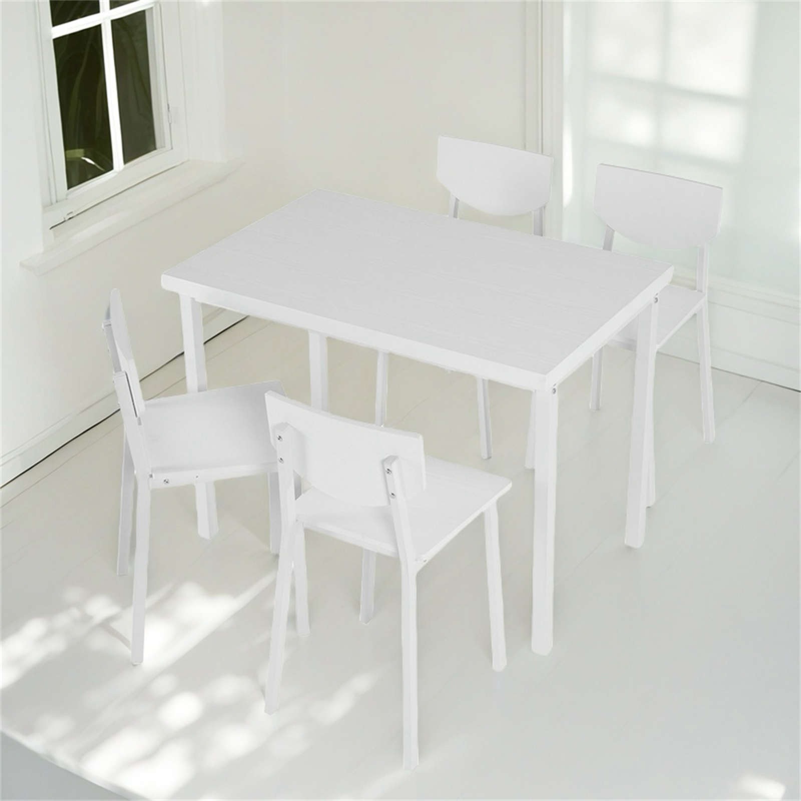 ダイニングセット 4人掛け 二人用 四人用 四角いテーブル チェア 5点