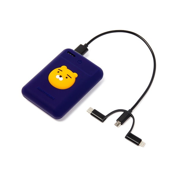 [Kakao Friends] Power Bank 5000mAh-Apeach Ryan Muzi [カカオフレンズ] ライアン  アピーチモバイルスマホバッテリーバッテリー携帯充電器バッテリー