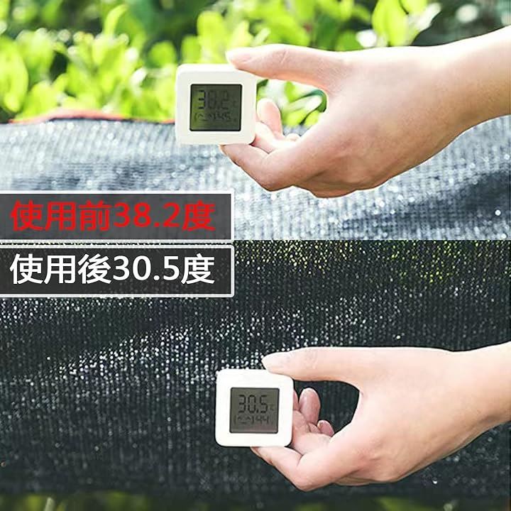 遮光ネット 日よけ シェード 防塵 ポリエチレン ベランダ カーポート ルーフ ヤード パーティー 廊下( 黒, 5Mx6M)