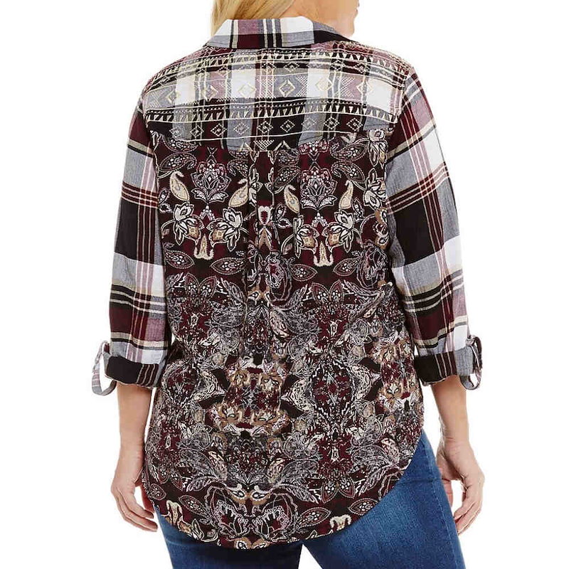 ウエストバウンド レディース トップス ブラウス・シャツ【Westbound Plus One Pocket Popover Shirt】Plaid/Wallpaper ウエストバウンド レディース トップス ブラウス・シャツ【Westbound Plus One Pocket Popover Shirt】Plaid/Wallpaper