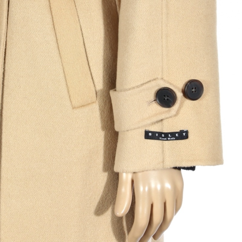 (シスレー) シスレービッグカラーツーボタンロングコート SACTC5361_BG (シスレー) シスレービッグカラーツーボタンロングコート SACTC5361_BG