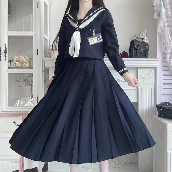 Qoo10] セーラー服 制服 長袖 スカート セット