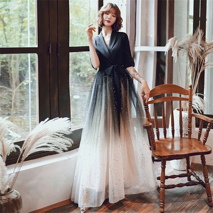 パーティードレス ドレス レディース 結婚式 ドレス ワンピース グラデーション Vネック マキシ丈 mdprevattcaulkingandwaterproofing.com