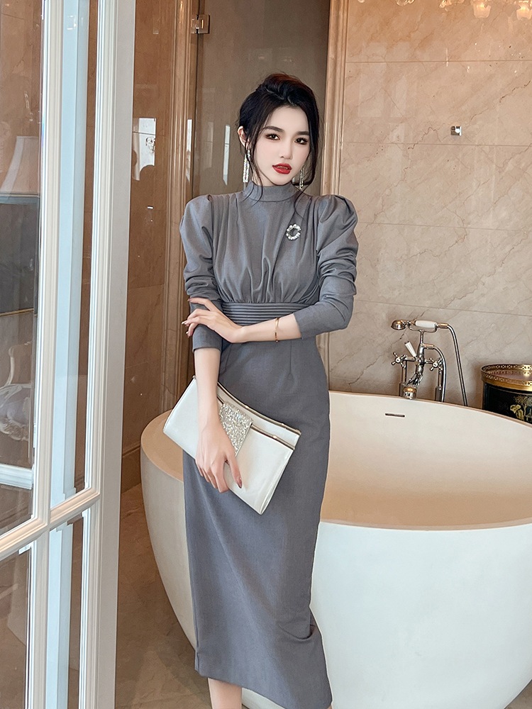 ワンピース ドレス パーティードレス ロングワンピース タイト 韓国 ワンピース ウエスト引き締め 披露宴 結婚式 演奏会 ウェディング 二次会 発表会