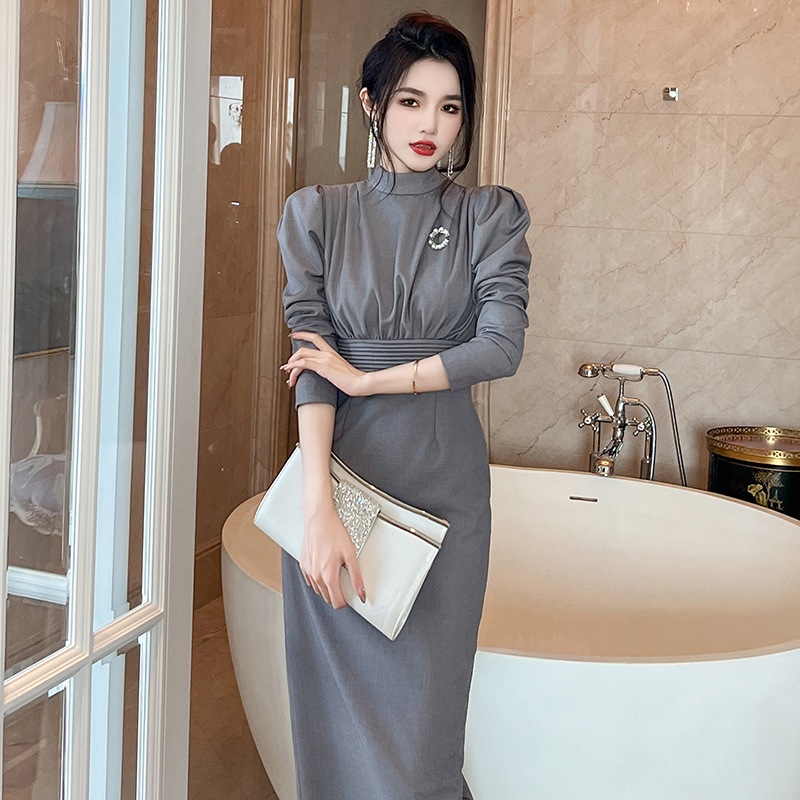 ワンピース ドレス パーティードレス ロングワンピース タイト 韓国 ワンピース ウエスト引き締め 披露宴 結婚式 演奏会 ウェディング 二次会 発表会