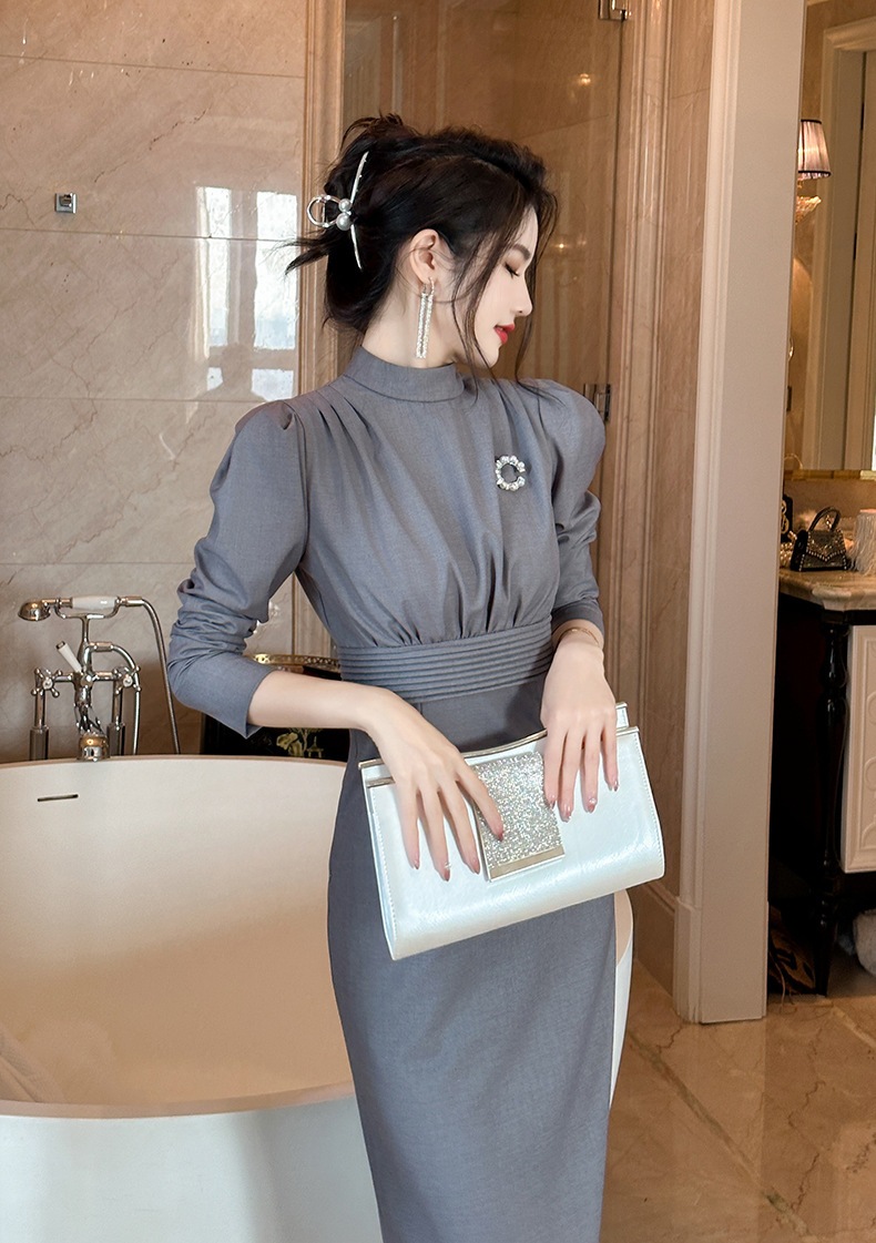 ワンピース ドレス パーティードレス ロングワンピース タイト 韓国 ワンピース ウエスト引き締め 披露宴 結婚式 演奏会 ウェディング 二次会 発表会