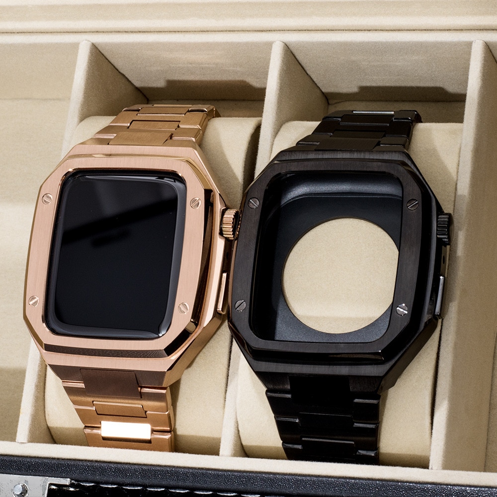 Apple Watchケース バンド 高級 替え ベルト カバー メンズ 高耐久 金属素材 Apple Watch 高級 44mm 45mm 一体型 Apple Watchケース バンド 高級 替え ベルト カバー メンズ 高耐久 金属素材 Apple Watch 高級 44mm 45mm 一体型