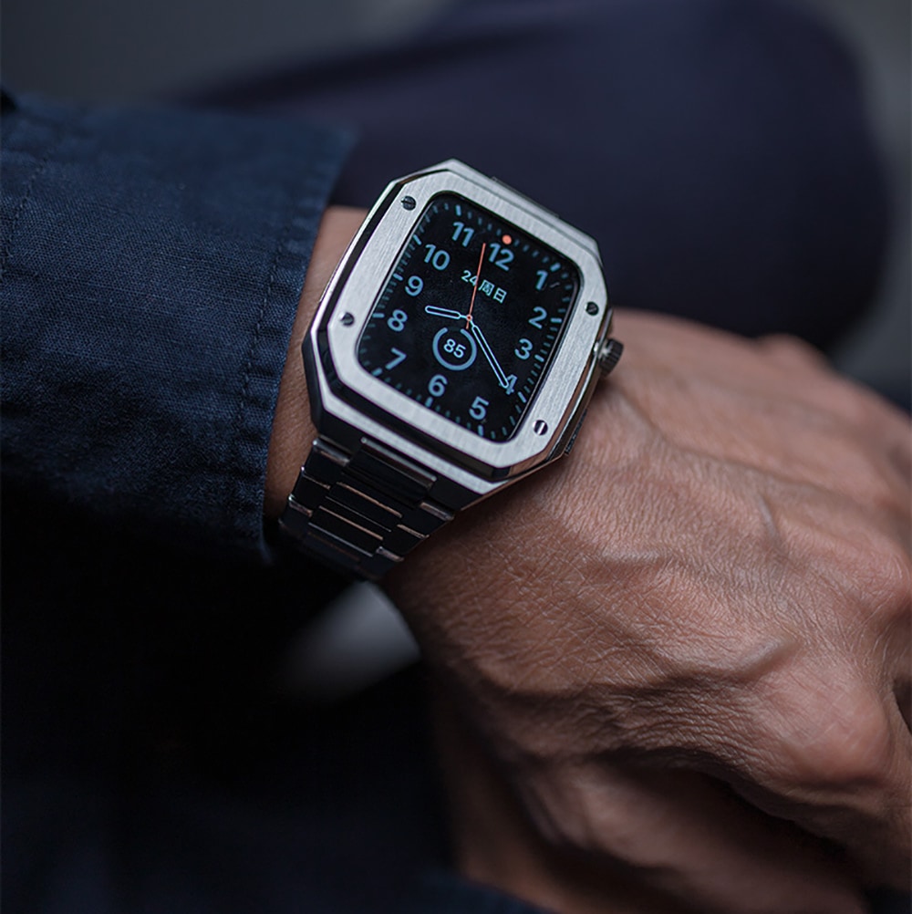 Apple Watchケース バンド 高級 替え ベルト カバー メンズ 高耐久 金属素材 Apple Watch 高級 44mm 45mm 一体型 Apple Watchケース バンド 高級 替え ベルト カバー メンズ 高耐久 金属素材 Apple Watch 高級 44mm 45mm 一体型