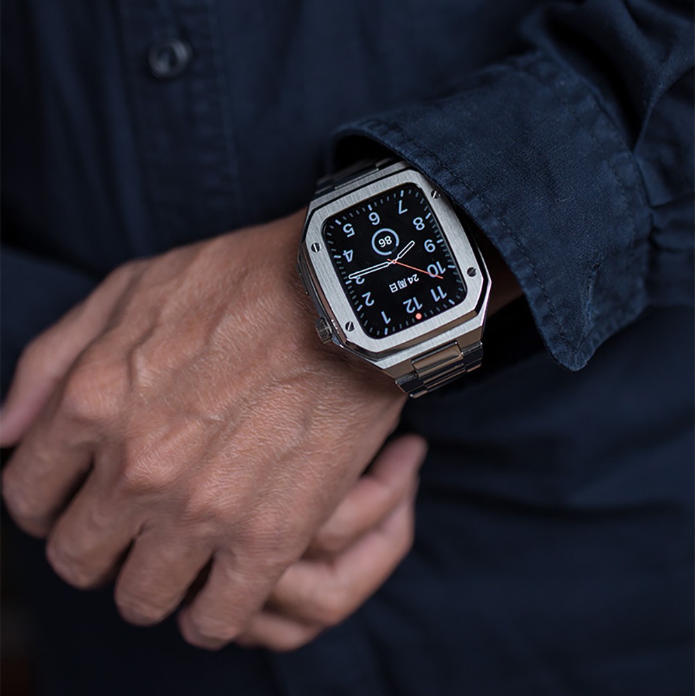 Apple Watchケース バンド 高級 替え ベルト カバー メンズ 高耐久 金属素材 Apple Watch 高級 44mm 45mm 一体型 Apple Watchケース バンド 高級 替え ベルト カバー メンズ 高耐久 金属素材 Apple Watch 高級 44mm 45mm 一体型